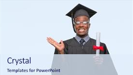  Presentation with victory - Colorful slide deck enhanced with very happy and excited winner backdrop and a  colored foreground