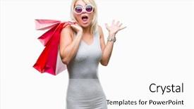  Presentation with hands holding - Beautiful slide set featuring very happy and excited winner backdrop and a white colored foreground