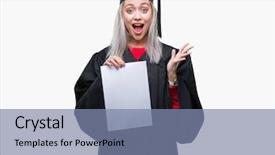  Presentation with hands holding - Cool new presentation theme with very happy and excited winner backdrop and a  colored foreground