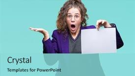  Presentation with young college student diagnosis of sti - Presentation theme enhanced with very happy and excited winner background and a  colored foreground