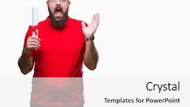  Presentation with hands holding - Presentation theme with very happy and excited winner background and a  colored foreground