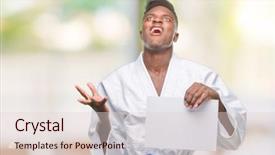  Presentation with african american couples in the mountains - Beautiful slides featuring very happy and excited winner backdrop and a  colored foreground