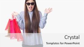  Presentation with holding hands - Beautiful presentation theme featuring very happy and excited winner backdrop and a white colored foreground