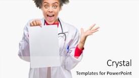  Presentation with woman hands raised to sky - Amazing slide deck having very happy and excited winner backdrop and a white colored foreground