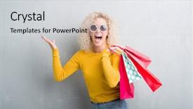  Presentation with holding hands - Amazing slide set having very happy and excited winner backdrop and a light gray colored foreground