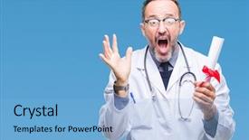  Presentation with holding hands - Beautiful theme featuring very happy and excited winner backdrop and a light blue colored foreground