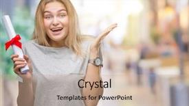  Presentation with hands holding - Audience pleasing PPT theme consisting of very happy and excited winner backdrop and a mint green colored foreground