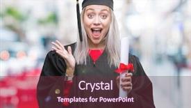  Presentation with hands holding - Slide deck having very happy and excited winner background and a tawny brown colored foreground