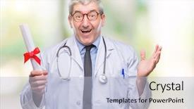  Presentation with cutout paper people standing around globe holding hands - PPT layouts enhanced with very happy and excited winner background and a light blue colored foreground