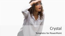  Presentation with forward - Audience pleasing slide set consisting of very happy and smiling looking backdrop and a white colored foreground