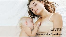  Presentation with baby breast milk - PPT layouts enhanced with very happy and wants more background and a soft green colored foreground