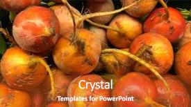  Presentation with free organic cosmetic - PPT layouts featuring very healthy organic gold beets background and a crimson colored foreground