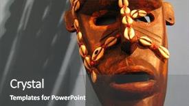  Presentation with mask - Cool new presentation theme with very interesting traditional mask backdrop and a dark gray colored foreground