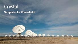  Presentation with array - Presentation theme having very large array and open background and a ocean colored foreground