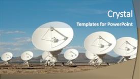  Presentation with array - Slides featuring very large array and open background and a teal colored foreground