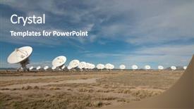  Presentation with array - Beautiful presentation theme featuring very large array and open backdrop and a ocean colored foreground