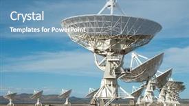  Presentation with array - Beautiful PPT theme featuring very large array backdrop and a teal colored foreground