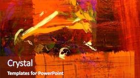  Presentation with offshore oil and gas - Cool new PPT theme with very large scale abstract original backdrop and a crimson colored foreground