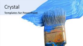  Presentation with pallet - Colorful presentation design enhanced with very nice and simple blue backdrop and a light blue colored foreground