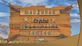  Presentation with sad - Cool new slides with sign at manzanar internment backdrop and a coral colored foreground