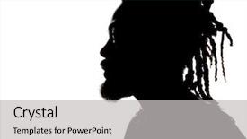  Presentation with silhouette of man worship - Presentation theme with very nice image silhouette background and a light gray colored foreground