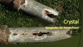  Presentation with blocked - Amazing slide deck having very old corroded and blocked backdrop and a tawny brown colored foreground