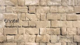  Presentation with castle wall - Slide deck enhanced with very old stone wall background and a coral colored foreground