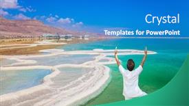  Presentation with medical tourism - Presentation design having very-salty-water-glows background and a teal colored foreground