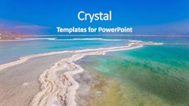  Presentation with medical tourism - Presentation design consisting of very salty water glows background and a teal colored foreground