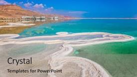  Presentation with medical tourism - Audience pleasing PPT theme consisting of very salty water backdrop and a mint green colored foreground