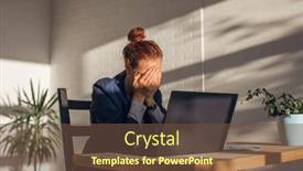  Presentation with sad teen - Presentation consisting of very-stressed-young-woman background and a  colored foreground