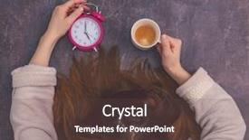  Presentation with overworked - Amazing slide set having very tired overworked female slepping backdrop and a tawny brown colored foreground