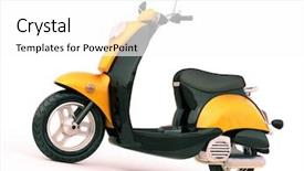  Presentation with classic - PPT layouts enhanced with vespa - modern classic scooter background and a white colored foreground