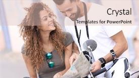  Presentation with together puzzle pieces beautiful - PPT layouts consisting of vespa - scooter ride beautiful couple riding background and a lemonade colored foreground