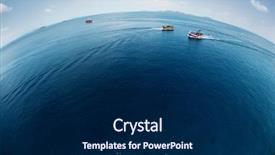  Presentation with calm sea - Slides featuring vessel - aerial view of the calm background and a navy blue colored foreground