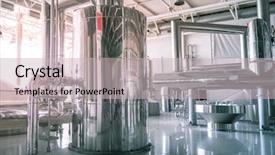  Presentation with brewery - Slide deck consisting of vessel - modern interior of a brewery background and a soft green colored foreground