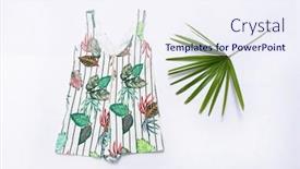  Presentation with fern - PPT theme enhanced with vest with floral print with fern and palm isolates background and a sky blue colored foreground