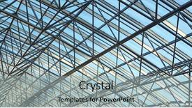  Presentation with glass construction - Audience pleasing theme consisting of vestibule - abstract composition of metal backdrop and a light gray colored foreground