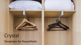  Presentation with crane hook - Presentation theme with vestibule - hangers on a hook background and a  colored foreground