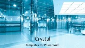  Presentation with light - Presentation theme enhanced with vestibule - light contemporary walkway background and a arctic colored foreground