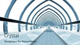  Presentation with airport - Amazing slides having vestibule - symmetric modern hall inside airport backdrop and a light blue colored foreground