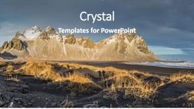  Presentation with black sea - PPT layouts featuring vestrahorn and black beach background and a ocean colored foreground