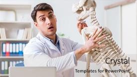  Presentation with dog cruelty - Presentation with vet practicing on dog skeleton background and a  colored foreground