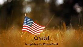  Presentation with yellow orange - Amazing PPT layouts having veteran s day - group of american flags backdrop and a gold colored foreground
