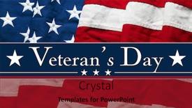  Presentation with usa - Beautiful presentation design featuring veteran's day text with stars over wavy usa american flag backdrop and a crimson colored foreground