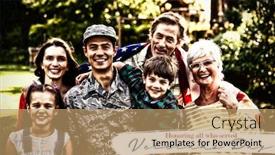  Presentation with veterans - Cool new PPT layouts with veterans-day-against-portrait backdrop and a coral colored foreground