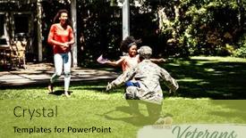  Presentation with veterans day - Slide deck with veterans-day-against-soldier background and a yellow colored foreground