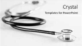  Presentation with cardiac - Theme featuring veterinary cardiac - stethoscope closeup background and a white colored foreground