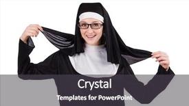  Presentation with horse and carriage isolated - Beautiful theme featuring vetment - young smiling nun isolated backdrop and a  colored foreground