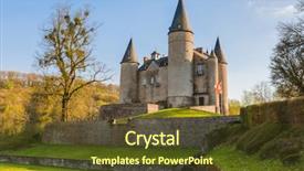  Presentation with green in architecture - Slides consisting of veves castle in belgium - architecture background and a tawny brown colored foreground